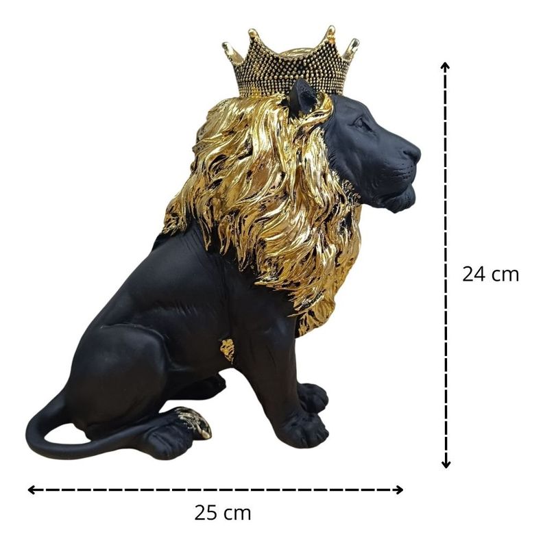 Figura Coleccionable Estatua León Sentado Decoración Jhn-9