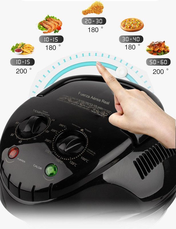 Freidora Aire Transparente Capacidad 12L Cocina Freir Lau-4