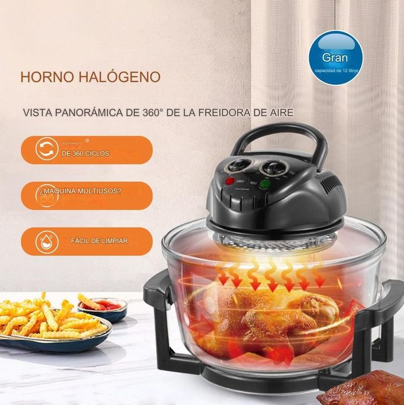 Freidora Aire Transparente Capacidad 12L Cocina Freir Lau-5