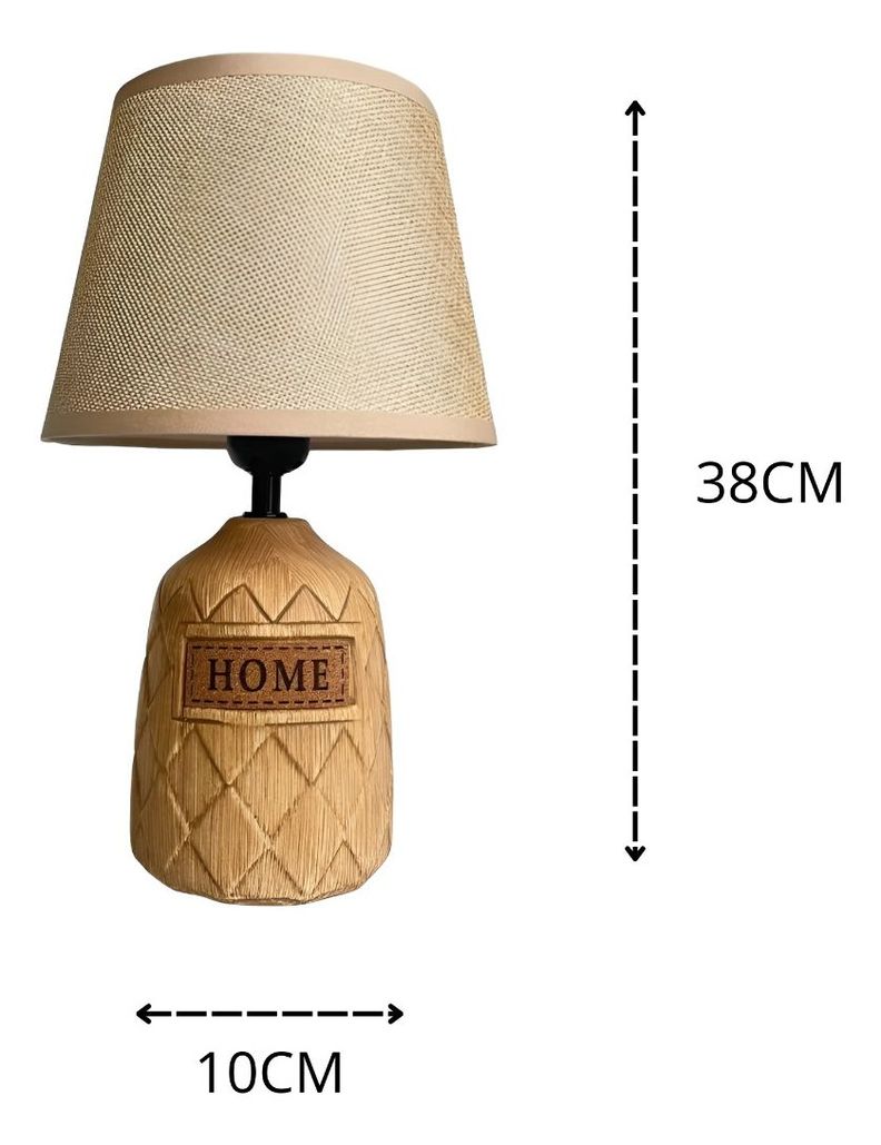Lámpara Mesa Moderna Elegante Relieve Decorativa Marrón Jhn-9
