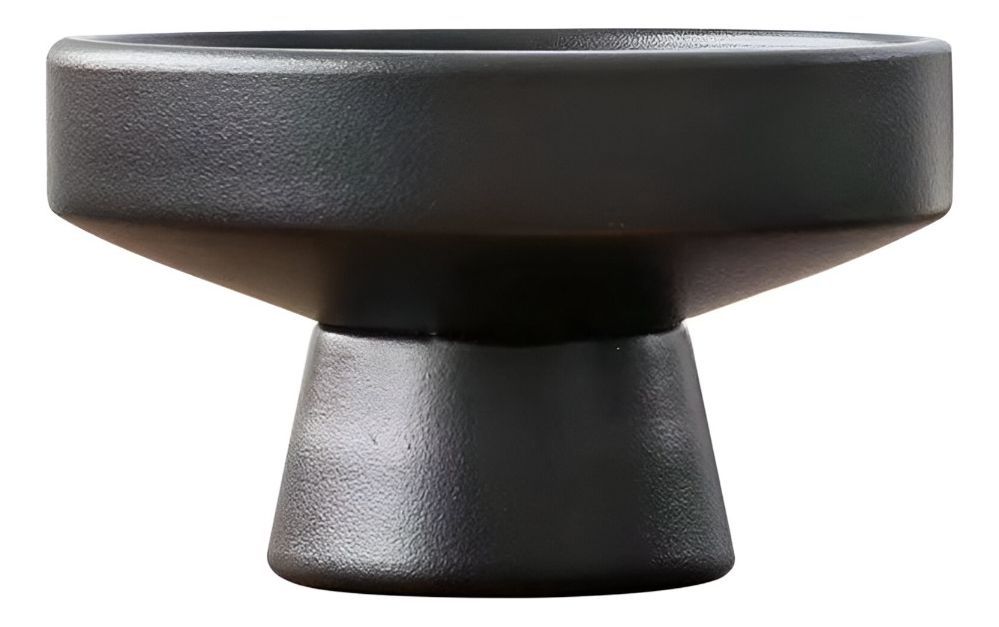 Set 2 Frutero Cerámica Cuenco Decorativo Bandeja Negro Jhn-1