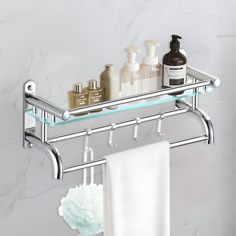Estante Organizador Baño Acero inoxidable Vidrio Toallero-2