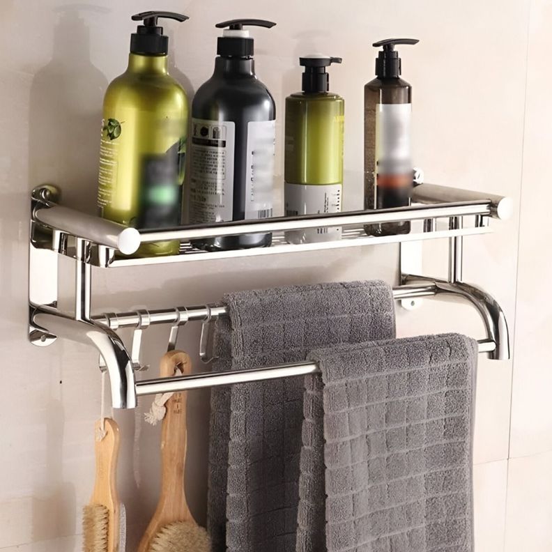Estante Organizador Baño Acero inoxidable Vidrio Toallero-4