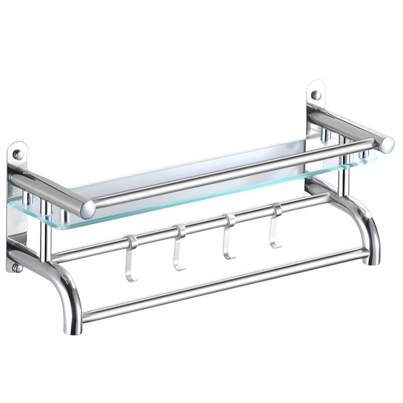 Estante Organizador Baño Acero inoxidable Vidrio Toallero-0