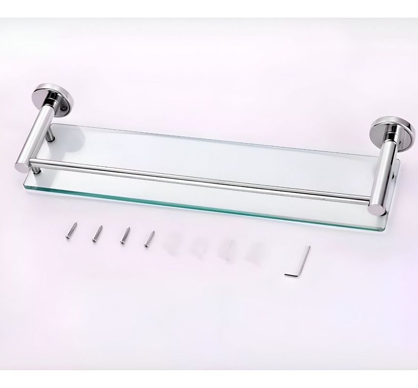 Estante Baño Repisa Estante Vidrio Templado Pared Jhn-5