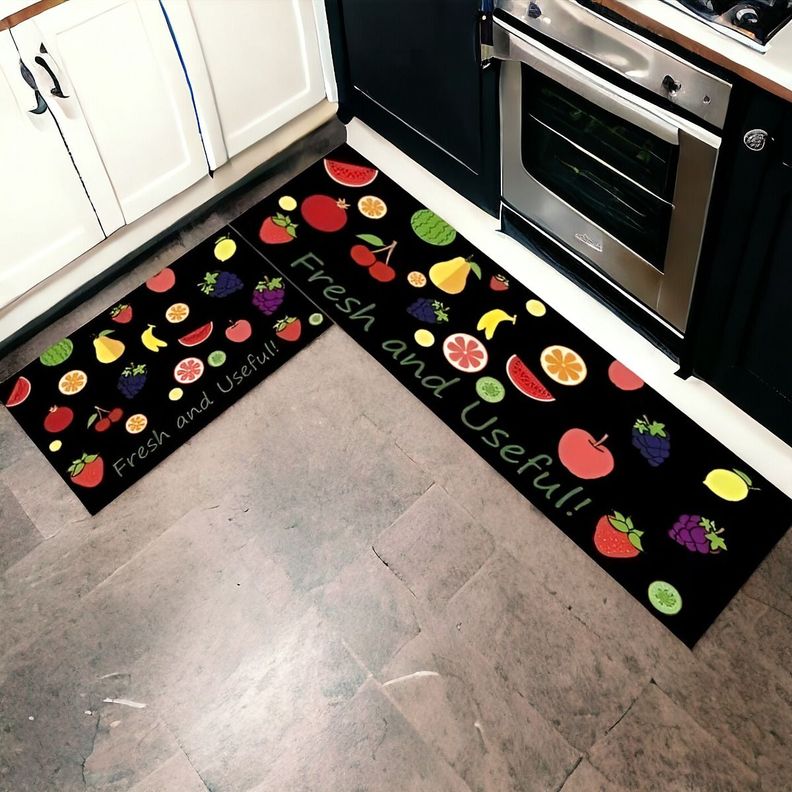 Alfombra Cocina Piso Entrada Antideslizante 2 Piezas Jhn-4