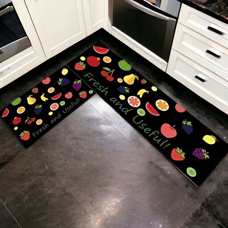 Alfombra Cocina Piso Entrada Antideslizante 2 Piezas Jhn-5