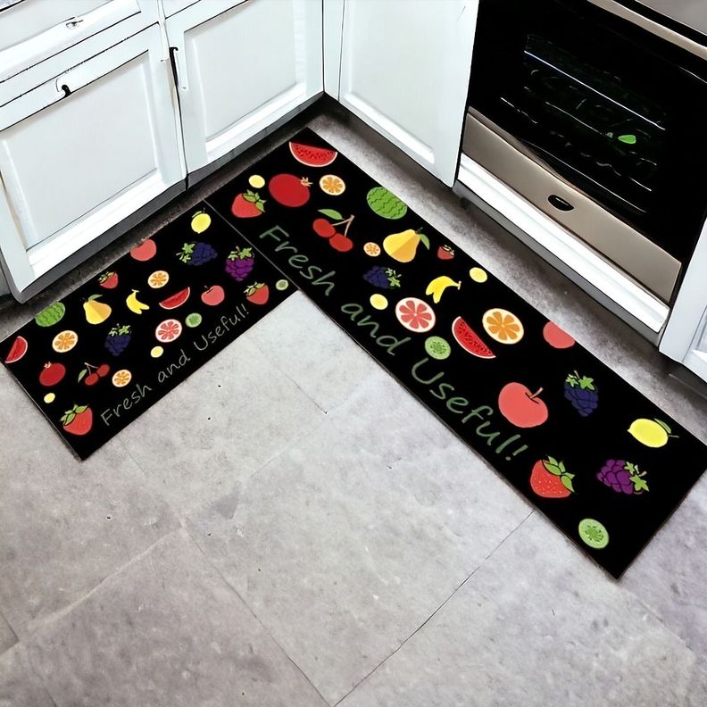 Alfombra Cocina Piso Entrada Antideslizante 2 Piezas Jhn-6