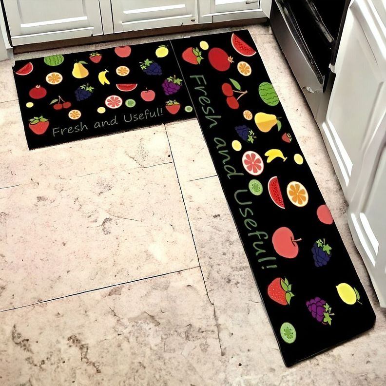 Alfombra Cocina Piso Entrada Antideslizante 2 Piezas Jhn-7