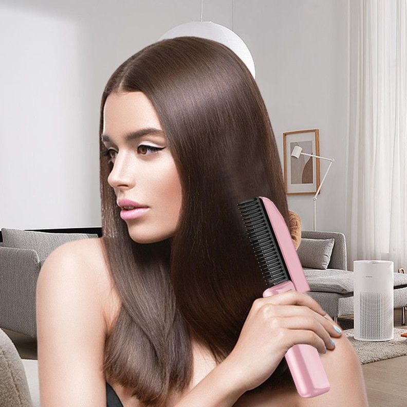 Cepillo Alisador Termico Cabello Mujer Belleza Hogar Spa Lau-5