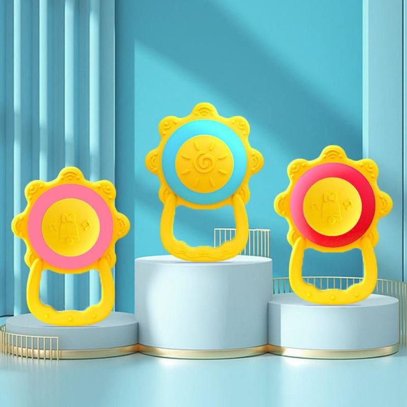 Set 2 Mordedor Forma Flor Sensorial Denticion Rascaencia Bebe Lau-5