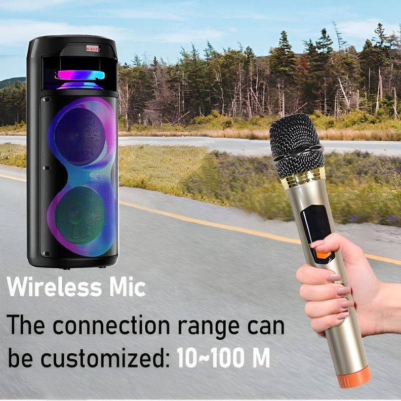 Parlante Altavoz Karaoke Portatil Usb Bluetooth Aux Lau-4