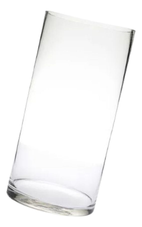 Florero Decorativo Cilíndrico Vidrio Transparente Jhn-5