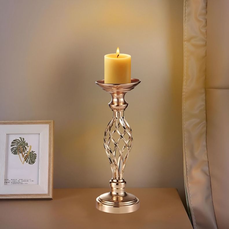 Portavelas Centro Mesa Candelabro Decoración 38cm Jhn-1