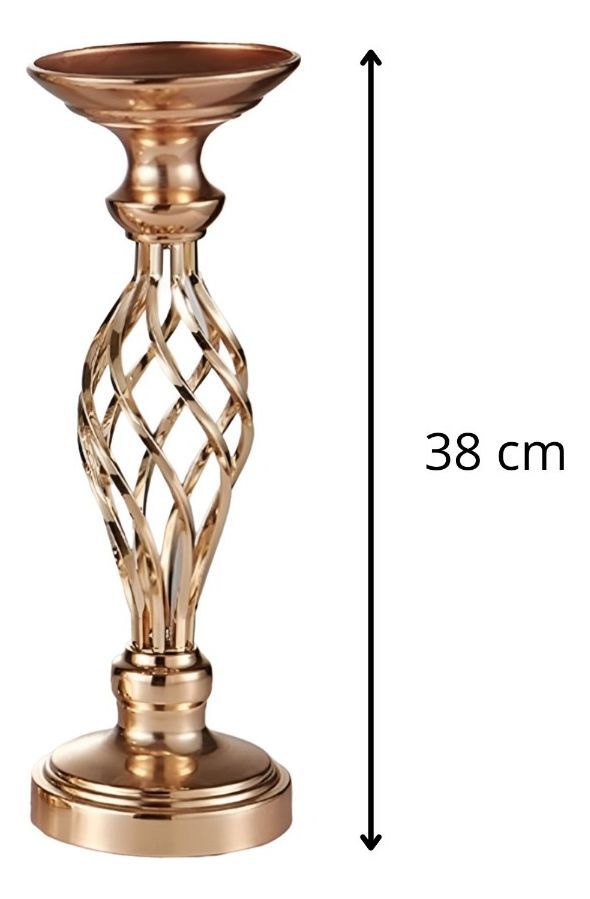 Portavelas Centro Mesa Candelabro Decoración 38cm Jhn-9