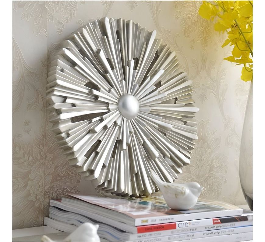 Figura Decorativa Redonda Pared Escultura Mural 3D Jhn-2