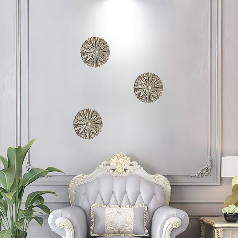 Figura Decorativa Redonda Pared Escultura Mural 3D Jhn-7