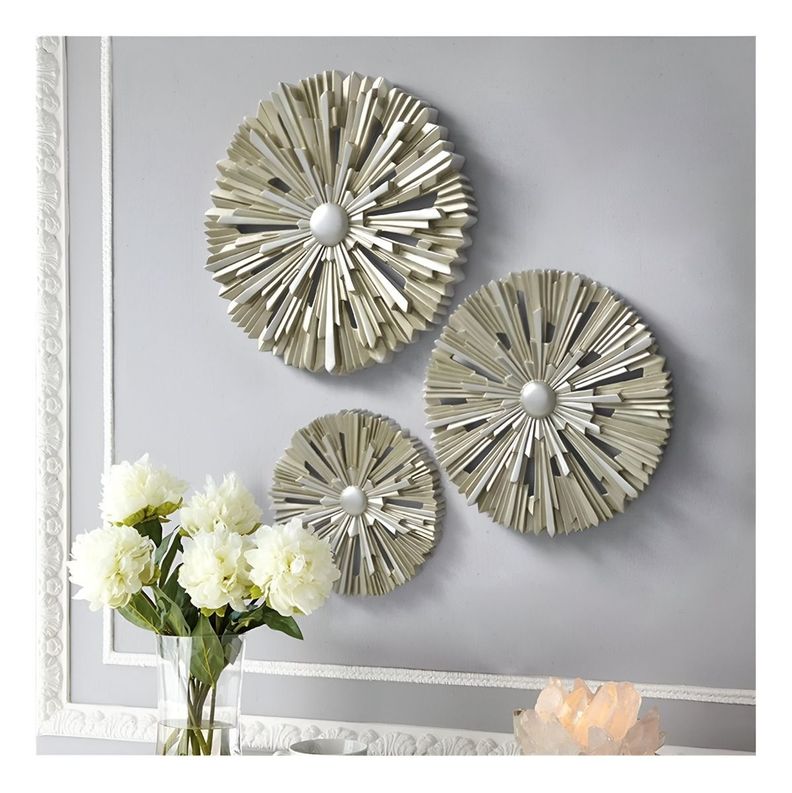 Figura Decorativa Redonda Pared Escultura Mural 3D Jhn-9