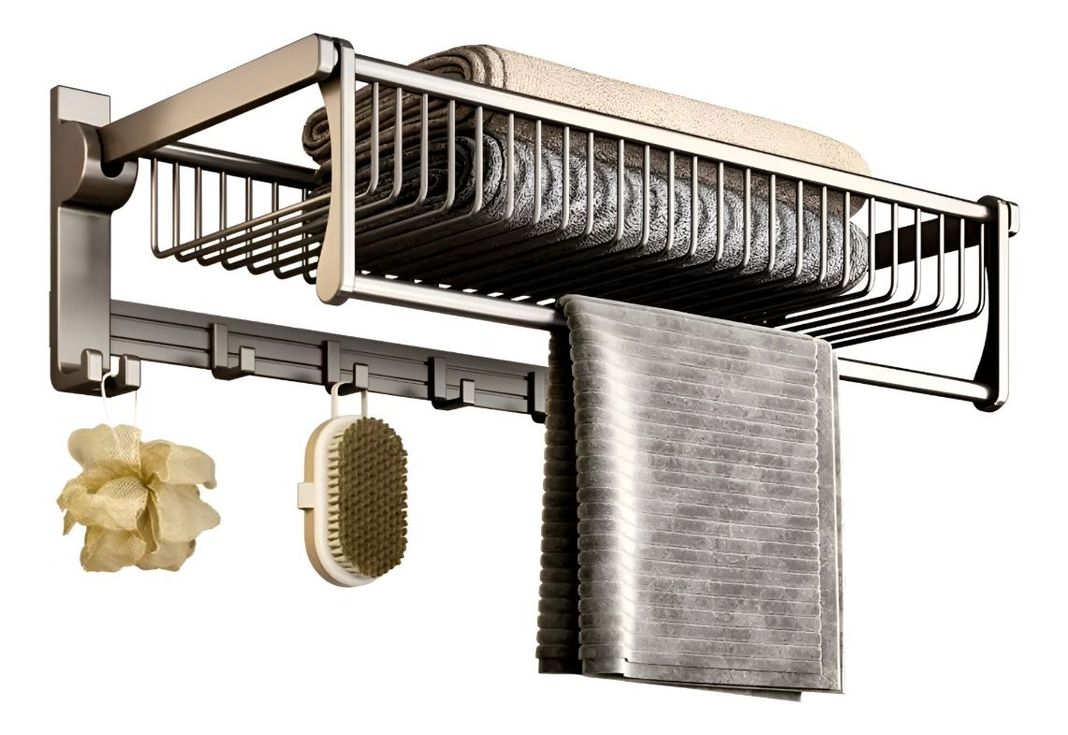 Toallero Baño 20 Pulgadas Doble Plegable Barra Toalla Jhn-1