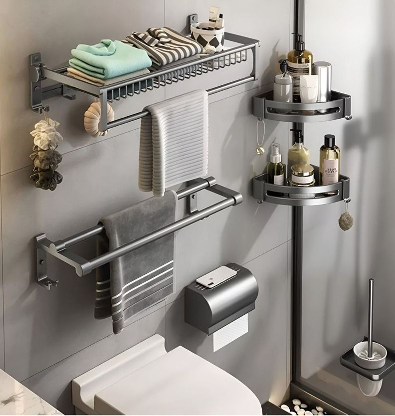 Toallero Baño 20 Pulgadas Doble Plegable Barra Toalla Jhn-2