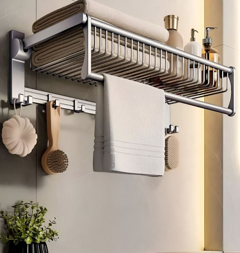 Toallero Baño 20 Pulgadas Doble Plegable Barra Toalla Jhn-3