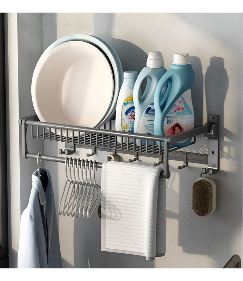 Toallero Baño 20 Pulgadas Doble Plegable Barra Toalla Jhn-5