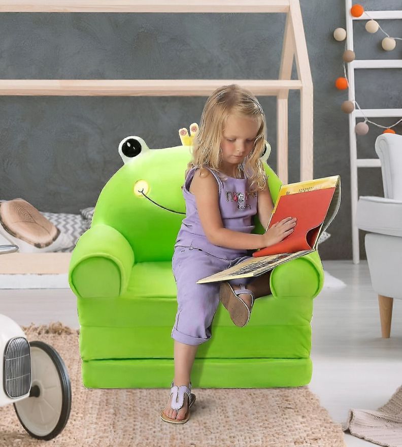 Sofá Plegable 2 en 1 Niños Respaldo Sillón Cama Suave Jhn-2