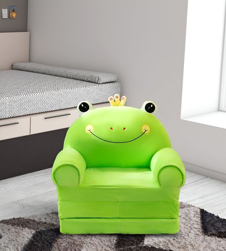 Sofá Plegable 2 en 1 Niños Respaldo Sillón Cama Suave Jhn-6