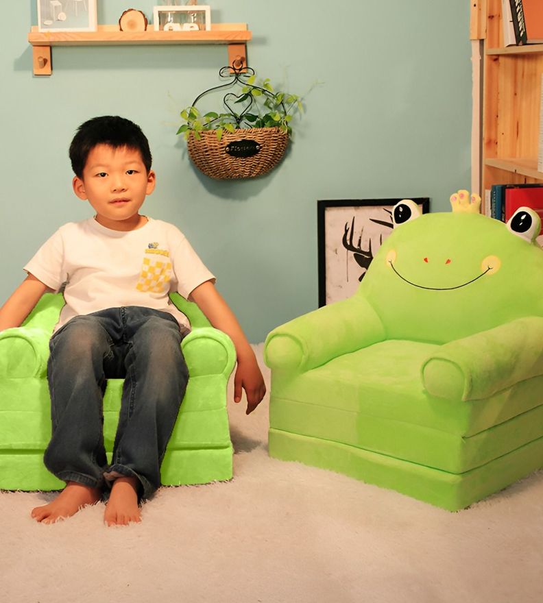Sofá Plegable 2 en 1 Niños Respaldo Sillón Cama Suave Jhn-7