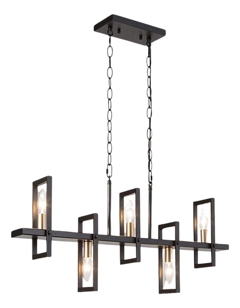 Lámpara Colgante Industrial Moderna 5 Luces Sala Cocina Jhn-0