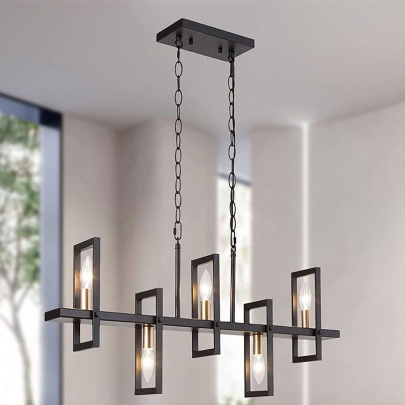Lámpara Colgante Industrial Moderna 5 Luces Sala Cocina Jhn-3