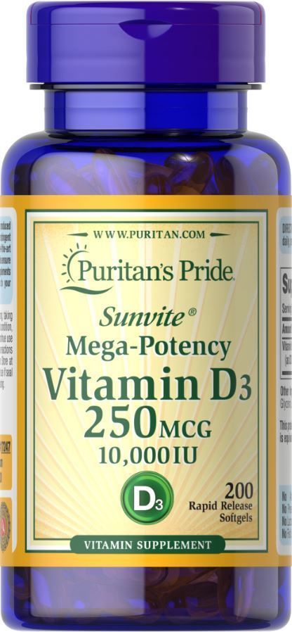 Vitamina D3 - 10.000 UI - 200 Softgels-0