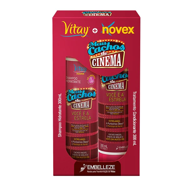 Kit Shampoo + Acondicionador Meus Cachos Cinema Novex 2x300ml-0