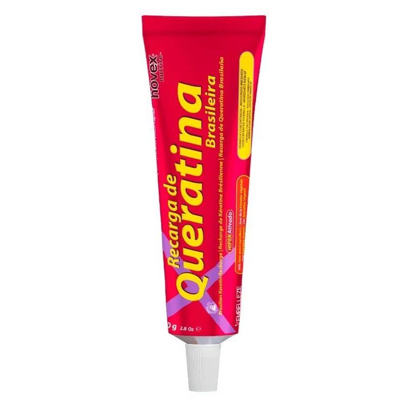 Tratamiento Recarga De Keratina Brasileña Novex 80gr-0