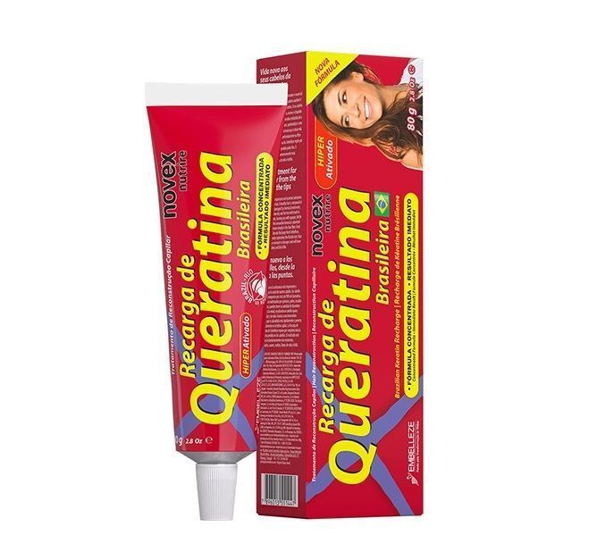 Tratamiento Recarga De Keratina Brasileña Novex 80gr-2