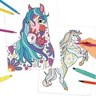 Precioso Colour & Design Book para amigos de los caballos-3