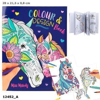 Precioso Colour & Design Book para amigos de los caballos-4