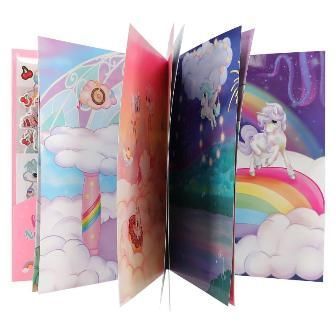 Cuaderno para crear tu mundo de unicornios con stickers-4