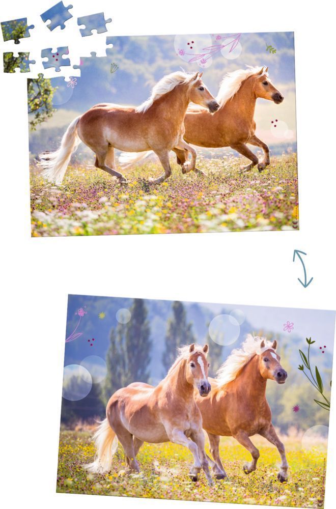 Puzzle Lenticular - Amigos del Caballo (100 piezas)-1