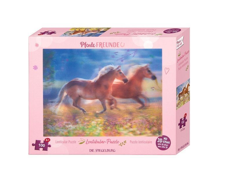 Puzzle Lenticular - Amigos del Caballo (100 piezas)-0