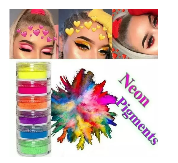 Torre De 6 Pigmentos Neón Para Maquillaje Y Uñas-0