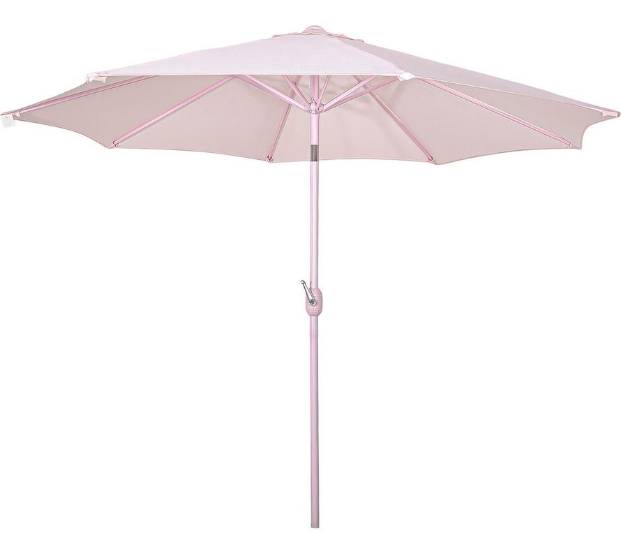 Quitasol Madera 2.7 Metros Grande Para Terraza Rosa-0