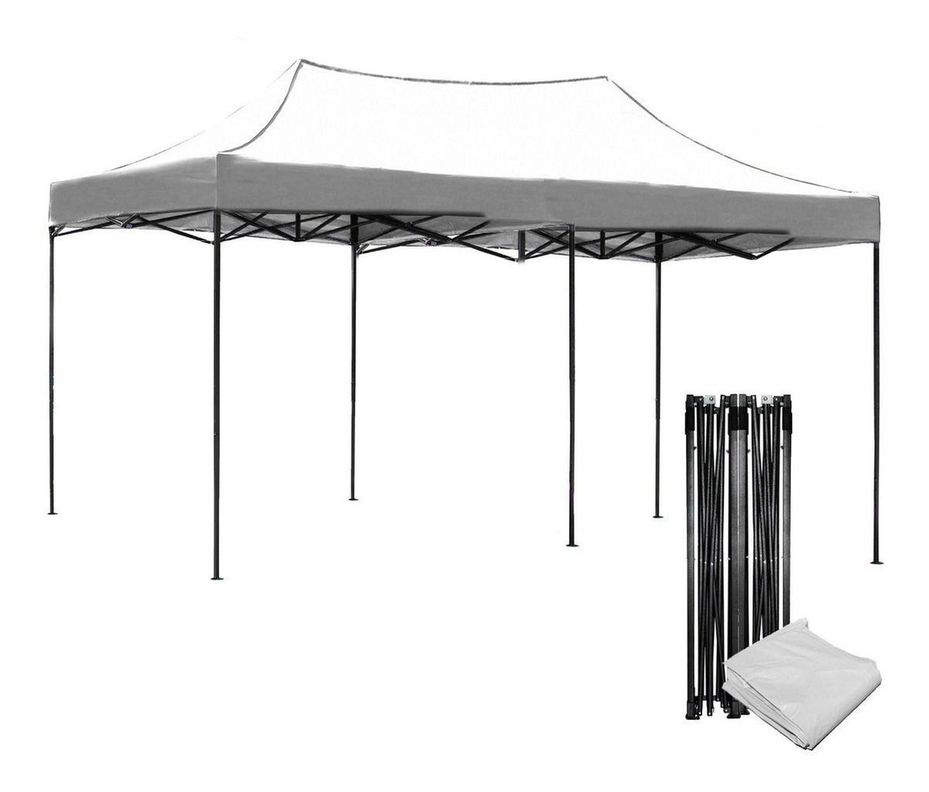 Toldo Plegable 3x6 Impermeable Araña Blanco-0