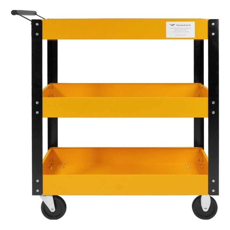 Carrito Servicio Multiusos Gutstark 3 Charolas Acero 120kg-1