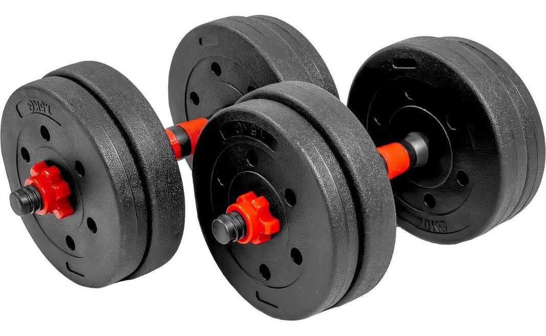 Mancuernas Ajustables 15kg 2 En 1 8 Pesas Barra Recta-3