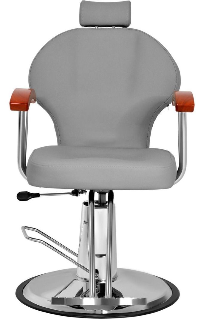 Silla Reclinable Barberia Brazo Madera Hidraulico Estilista-1