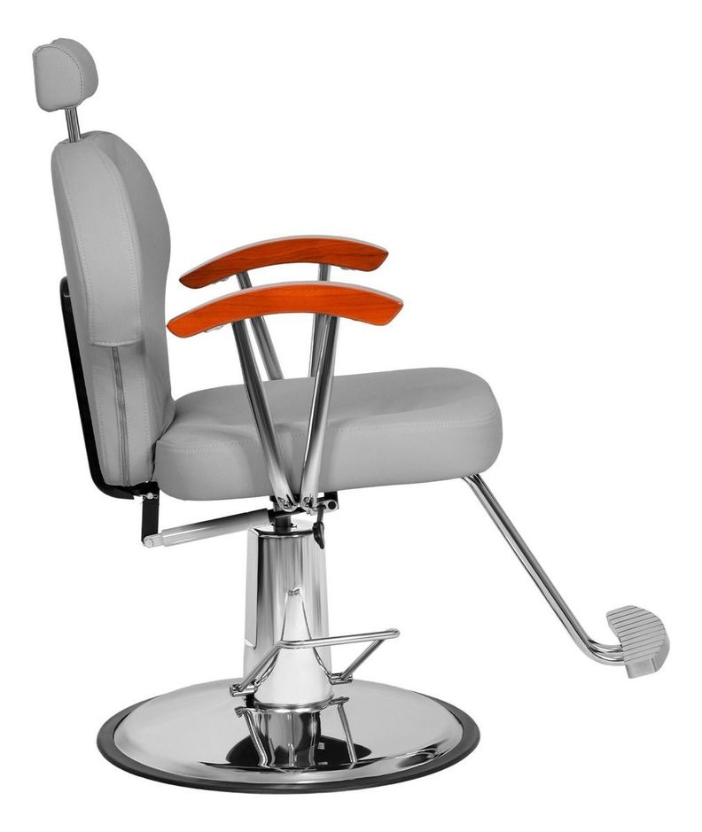 Silla Reclinable Barberia Brazo Madera Hidraulico Estilista-2
