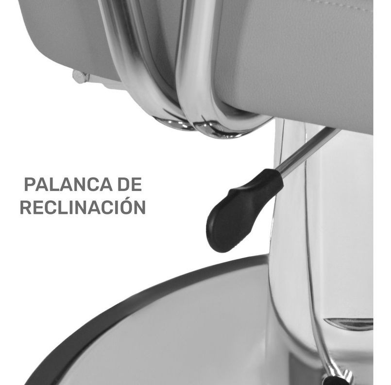 Silla Reclinable Barberia Brazo Madera Hidraulico Estilista-4