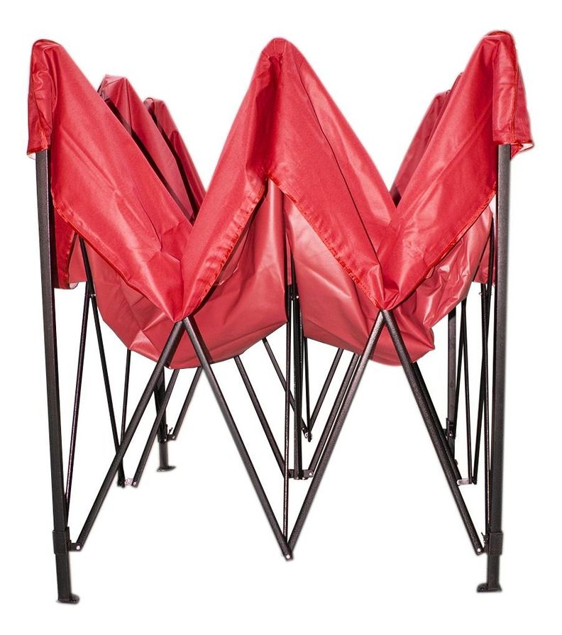 Toldo Plegable 2x2 Carpa Impermeable Protección UV Rojo-1