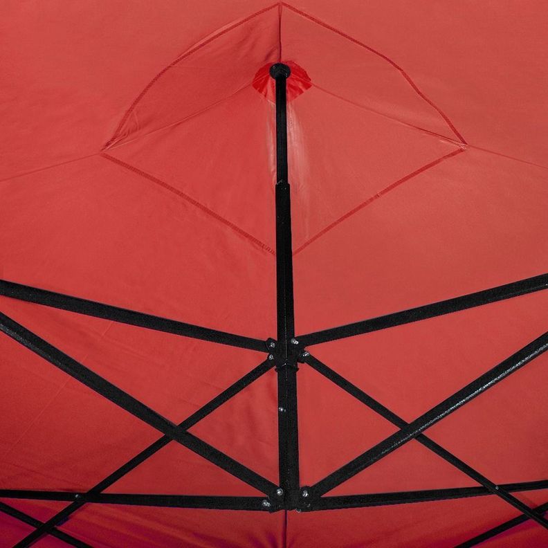Toldo Plegable 2x2 Carpa Impermeable Protección UV Rojo-3
